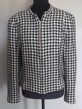 Louben II Houndstooth Zip Blazer